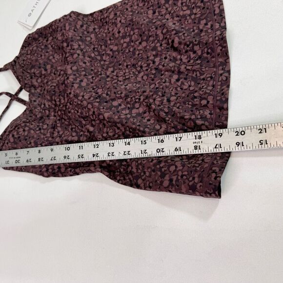 Athleta Swim Top Womens XS Purple Triangle Tankini A-C Camo Flora New - Picture 6 of 8